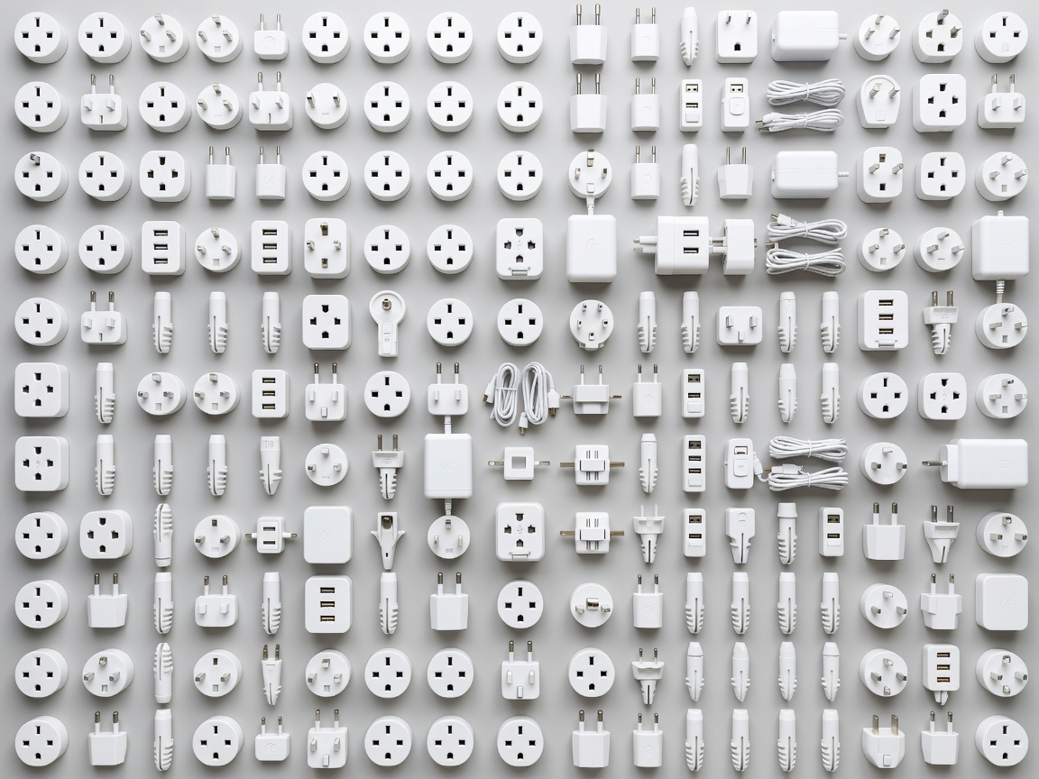 Various wall plugs and adapters